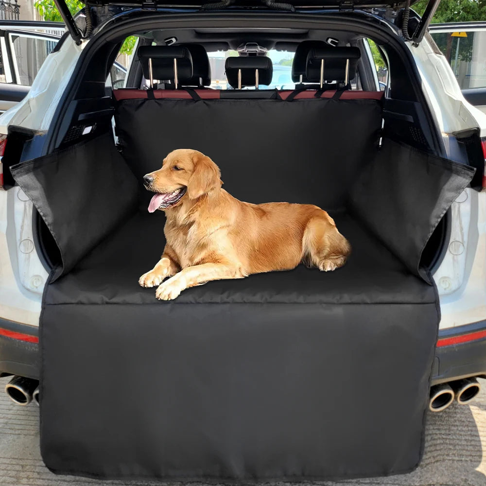Dog Car Seat Cover – Waterproof Pet Hammock for Back Seat with Mesh Window, Nonslip, Scratchproof & Easy to Clean
