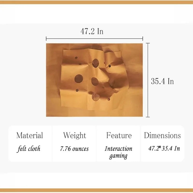 Foldable cat game blanket, indoor training activity mat, scratch resistant, climbing and jumping tunnel, felt mat pet supplies.