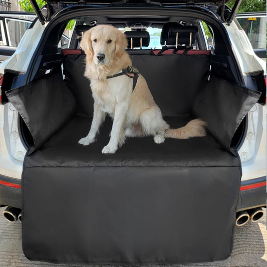 Dog Car Seat Cover – Waterproof Pet Hammock for Back Seat with Mesh Window, Nonslip, Scratchproof & Easy to Clean
