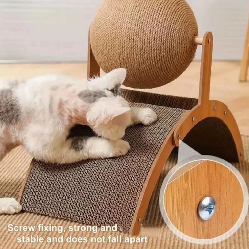Rabbit Scratch Toy for Cats Kittens Indoor Playing Protect Furniture Natural Sisal Cat Scratcher Pet Training Accessory