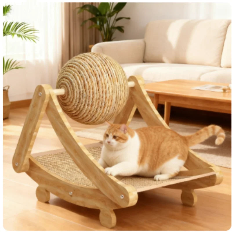 Rabbit Scratch Toy for Cats Kittens Indoor Playing Protect Furniture Natural Sisal Cat Scratcher Pet Training Accessory