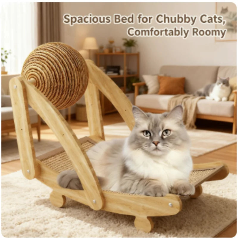 Rabbit Scratch Toy for Cats Kittens Indoor Playing Protect Furniture Natural Sisal Cat Scratcher Pet Training Accessory